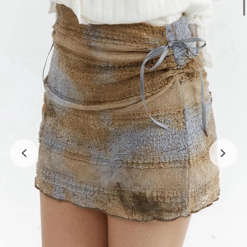 Lewkin Dyed Ribbon Tie Mini Skirt